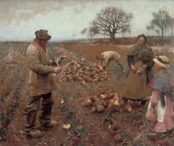  invierno pintura - Trabajo de invierno campesinos modernos impresionista Sir George Clausen